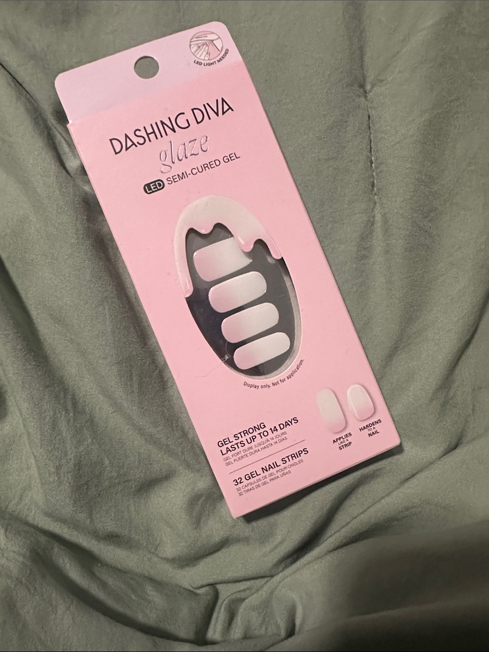 4/$15 Dashing Diva Glaze Semi-Cured Gel Nail Strips - rosewater mist